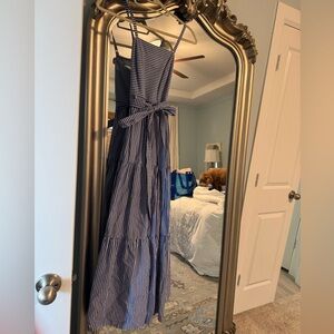 J. Crew Blue and White Striped Maxi Dress - Size 00